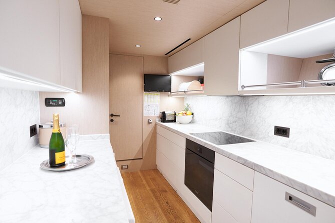 108 ft Neoprene Overmarine Yacht - Food planning with Chef Perry