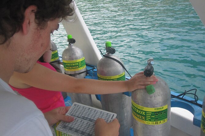 2 Tank Boat Dives for Certified Divers - Getting fitted with the full equipment package