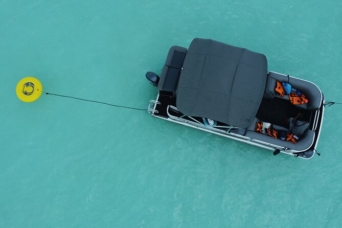 3 hr Pontoon Tour with access to Beach Club and Free Kayaks - Cruising Bacalar, the Lagoon of Seven Colors