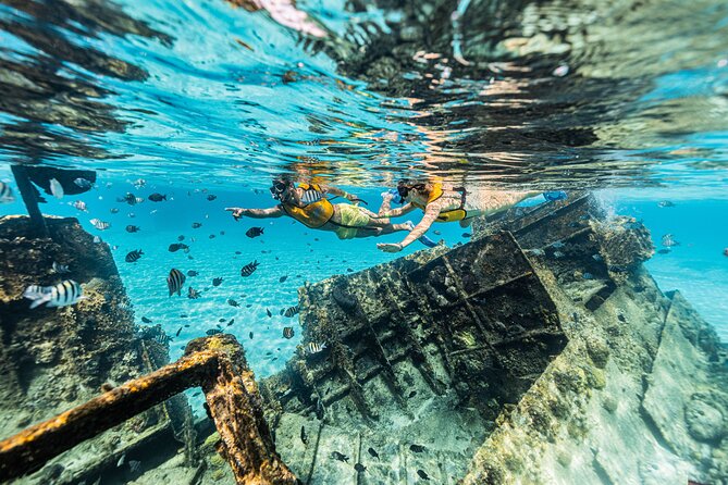 5-in-1 Cancun Snorkeling Tour with Sea Life & Transport Included - Stop four: a shipwreck in clear turquoise water