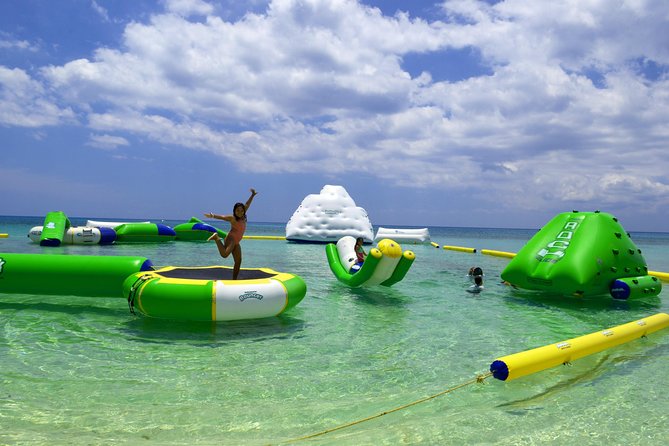 Aquatic Park at Mr. Sanchos Beach Club - The beach club setting beyond the inflatables