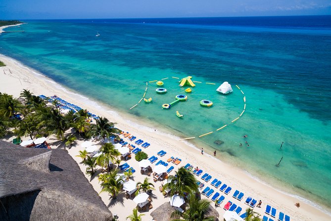Aquatic Park at Mr. Sanchos Beach Club - Who will enjoy this Cozumel beach day most?