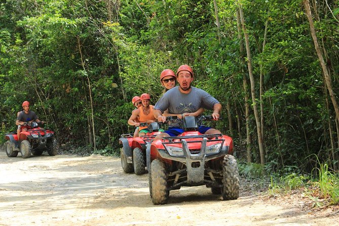 ATV Adventure Combo with Snorkeling, Ziplines, Cenote, and Lunch - ATV Riding on the Jungle Challenge Road