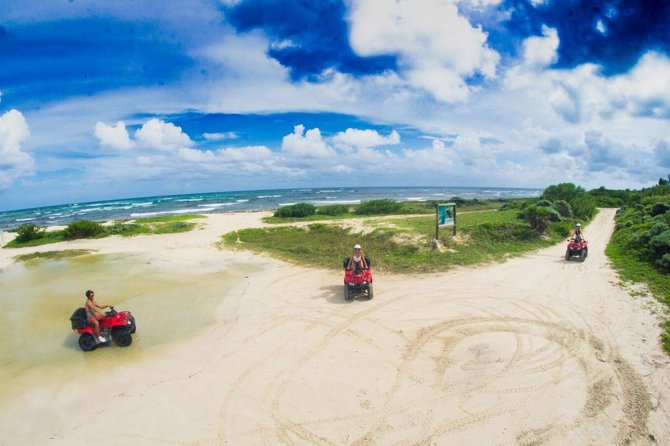 ATV Seashore + Cenote Combo: Mezcalitos & Mayan Cenote Experience - Getting comfortable on the Honda TRX 250