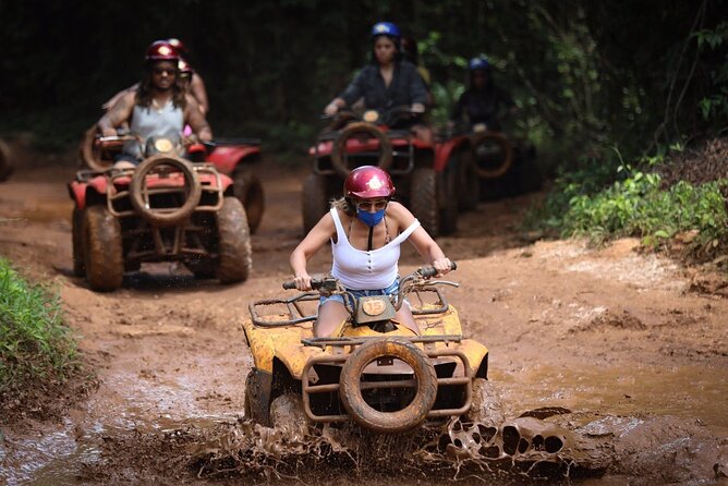 ATV, Ziplining & Cenote Tour, Transportation & Tequila Tasting - Cenote Verde Lucero and its cold-water reward