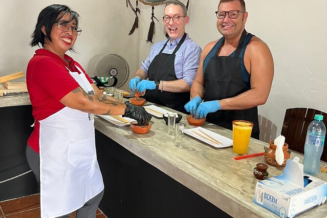 Authentic Beachfront Mexican Cooking Class Cafe Jaguar Costa Maya - A drink with a Caribbean view