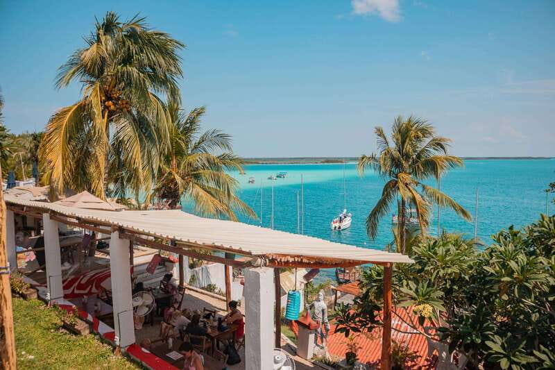 Bacalar: 3-hr Pontoon Boat Tour with Beach Club + Kayaks - Starting at the 360-degree observatory