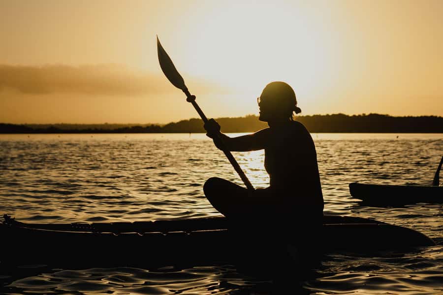 Bacalar at Sunrise: Kayak Adventure with Breakfast & Photos - A floating breakfast of fruit, toast, and coffee
