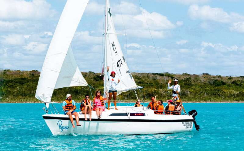 Bacalar: Group Sailing Trip with Swimming and Drinks - Pirate Canal: the best photo and swim stop