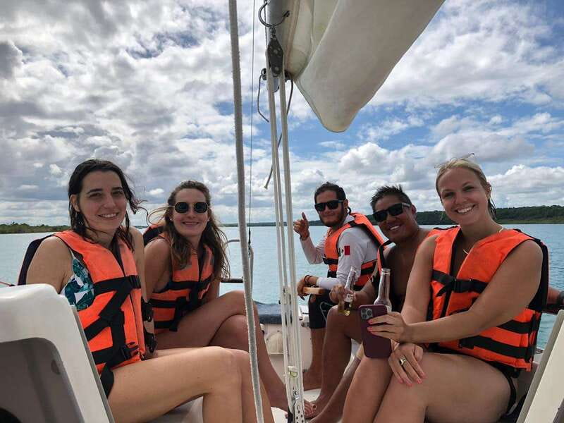 Bacalar: Group Sailing Trip with Swimming and Drinks - Cenote Negro and the lagoon’s changing color