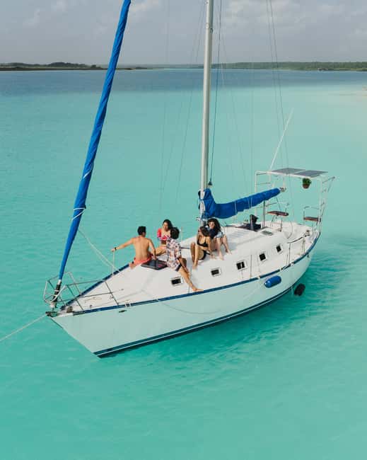 Bacalar Lagoon Sailing Tour with Open Bar and Mexican Lunch - Pirates Channel and the lagoon’s changing colors