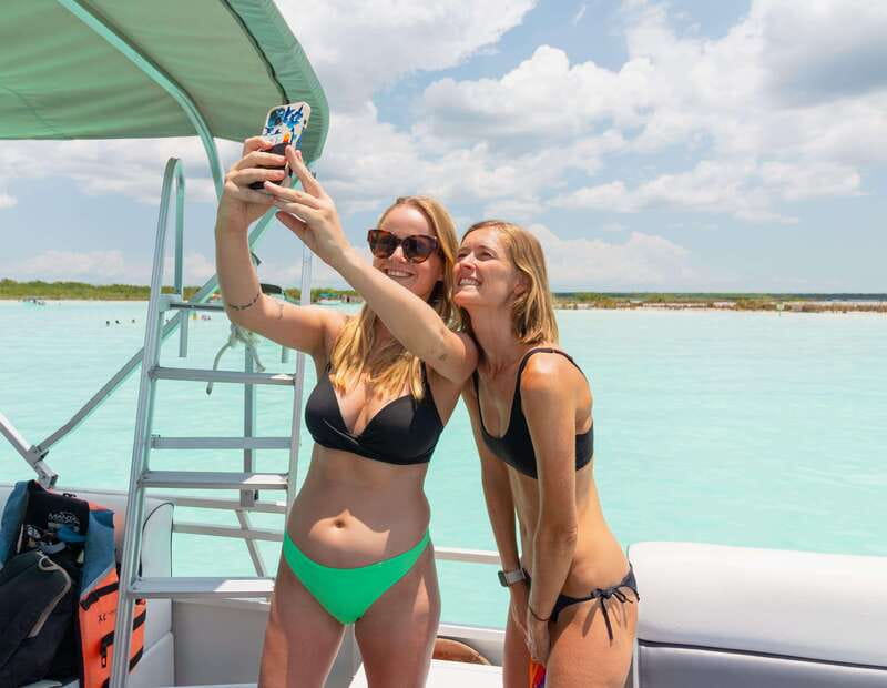 Bacalar: Lake of Seven Colors Pontoon Tour with Fruit - The guides shape the experience