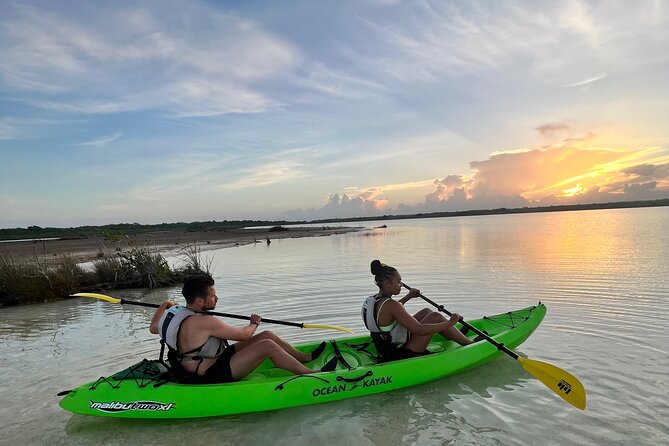 Bacalar Sunrise in Kayak - Laguna Mariscal at first light
