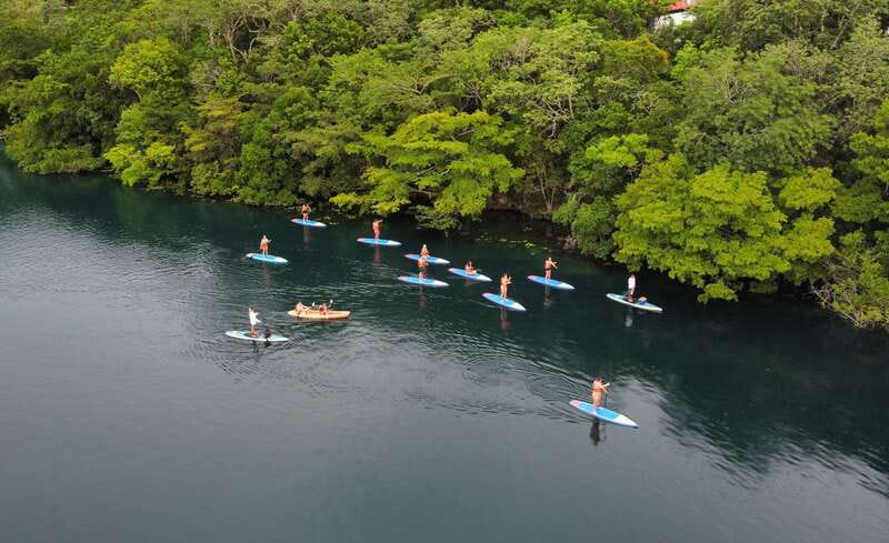 Bacalar: Sunrise Paddleboard Tour with Floating Picnic - Cenote Cocalitos, Cenote Negro, and the fragile stromatolites