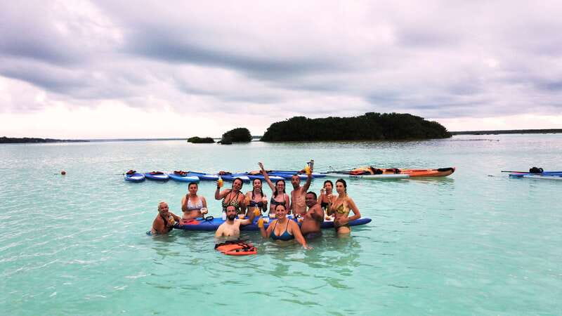 Bacalar: Sunrise Paddleboard Tour with Floating Picnic - Cenote Esmeralda and the mirror effect
