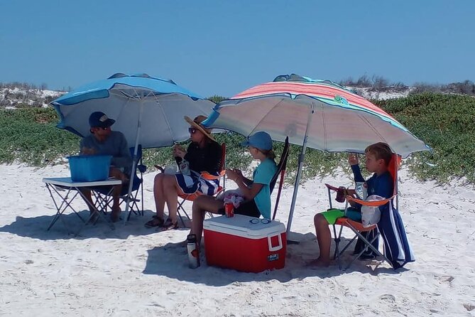 Best Tour to Coronados Island - Ceviche, burritos, beer, and a shaded beach setup