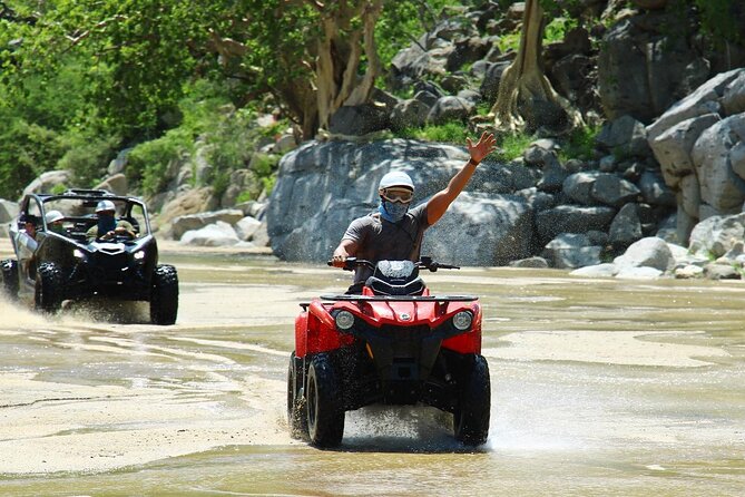 Cabo’s Best ATV Tour – Desert, Beach Ride & Tequila Tasting - Riding through desert and coastal plants