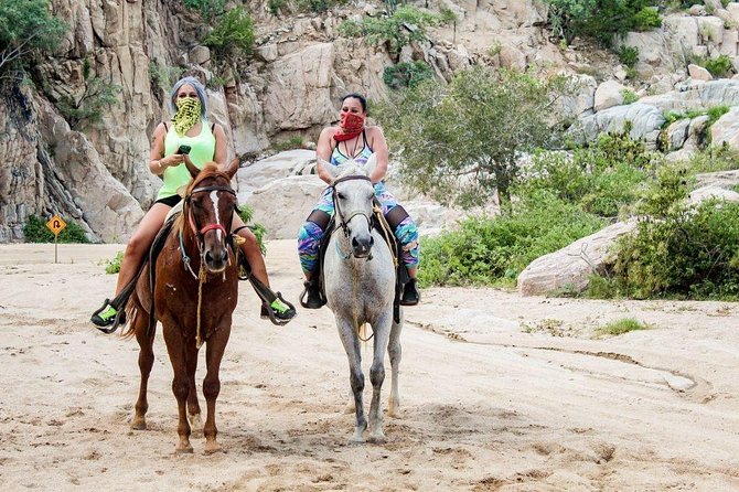 Cabo San Lucas Beach and Desert Horseback Ride - Riding from Cabo into Migrino’s dry country