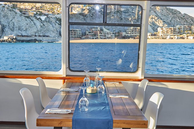 Cabo Sunset Dinner Cruise with Live Music & Open Bar on Cabo Wave - The Arch of Cabo San Lucas from the upper deck