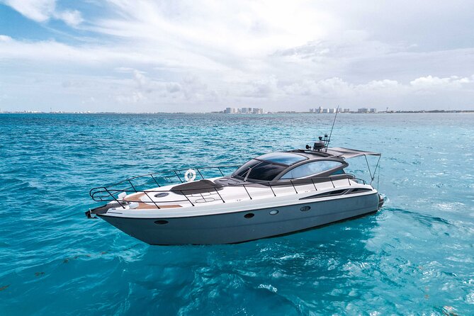 Cancun All Inclusive: Coast & Fun 9h on 50' Cranchi - Nine hours of swimming, snorkeling, and sea views