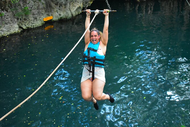 Cancun Best ATV Tour, Ziplines and Cenote Swim with Lunch - Swimming in a natural cenote