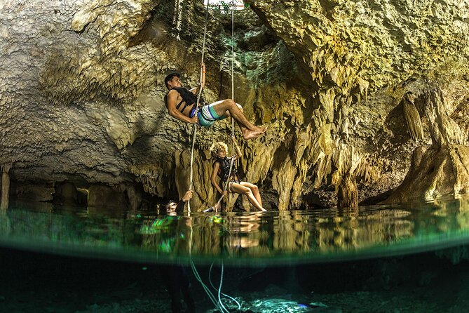 Cancun Cenote Tour: Snorkeling, Rappelling and Ziplining - Ziplines above the jungle canopy