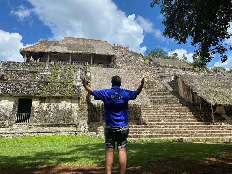 Cancun: Chichen Itza, Ek Balam, Cenote & Lunch - Climbing the Maya ruins at Ek Balam