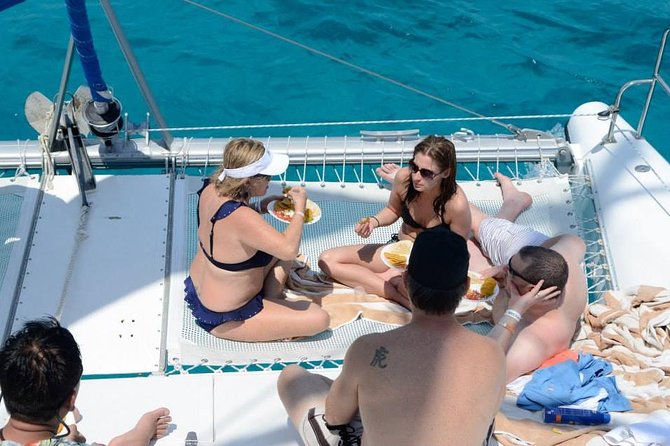 Cancun Half-Day Sailing Catamaran Cruise to Isla Mujeres - El Meco Reef: a short, weather-dependent snorkel