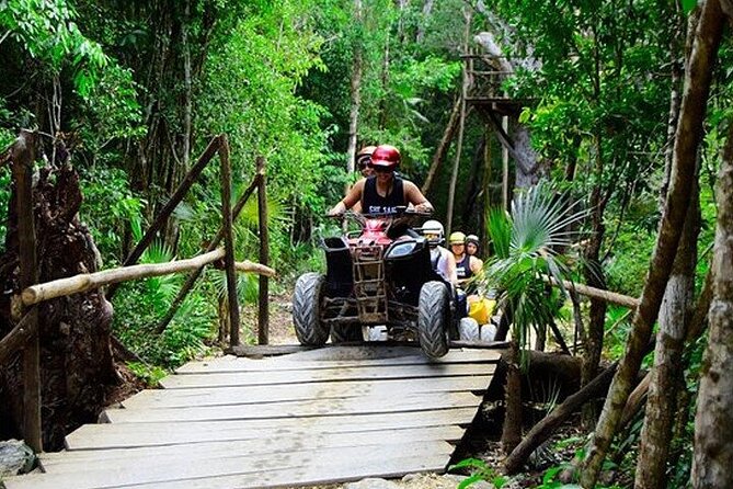 Cancun Horseback Riding, ATV, Ziplines, Cenote, Lunch and Drinks - The interactive cenote and its short swim