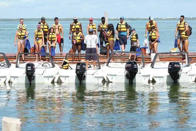 Cancun speedboat and snorkel tour: shared speedboat - Weather can remove the snorkeling portion