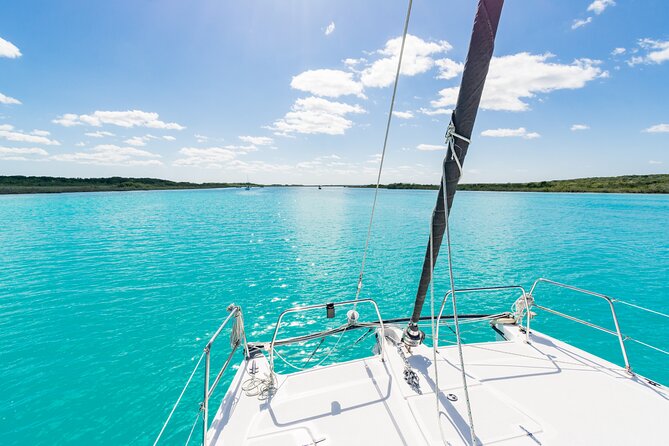 Catamaran Adventure: Sailing and Swimming in the Bacalar Lagoon - Three hours across Bacalar’s famous blue water