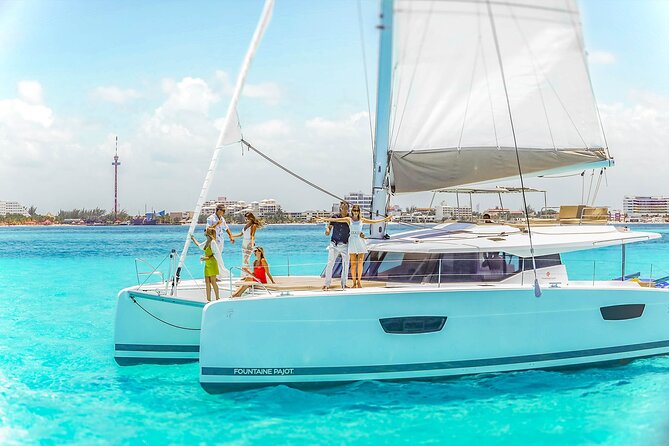 Catamaran to Isla Mujeres Snorkeling Tour with Open Bar and Lunch - The beach club and late buffet lunch