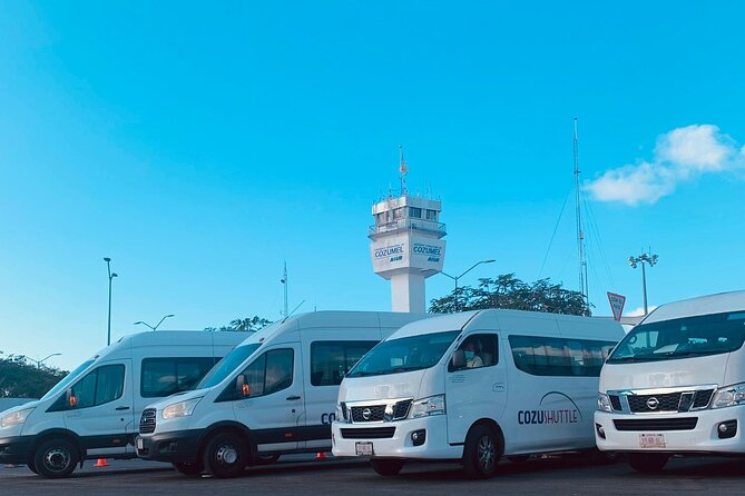 Cheapest Shared Shuttle from Cozumel Airport 2 Hotels in Cozumel - The shared van ride, from airport doors to hotel lobby