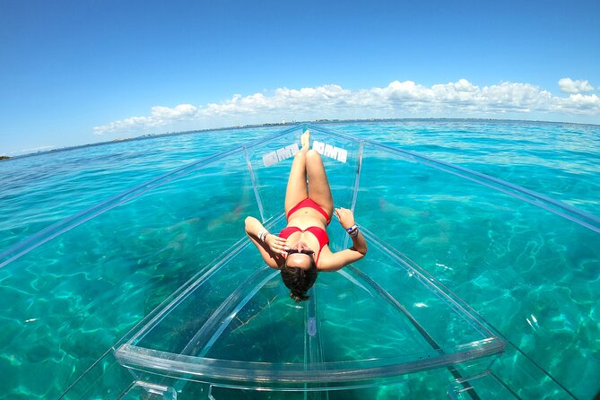 Clearboat: Glass-bottom boat ride to the Caribean Sea - From Isla Mujeres to the nearby reef