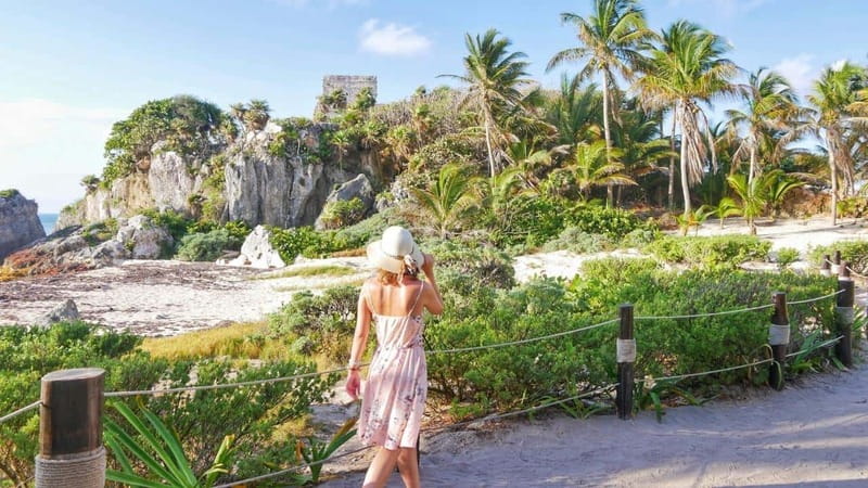 Coba, Tulum, Cenote & Lunch ECO Full Day from Rivera - Tulum above the Caribbean Sea