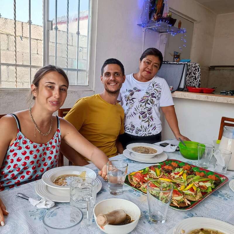 Cook Yucatán Food with your Merida Mom! (PDF Included!) - Eating together in a Mérida family home