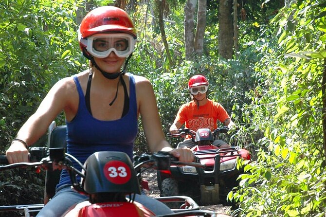 Cozumel ATVs, El Cedral Ruins, Cenote Jade, and Tequila - Riding through El Cedral’s jungle tracks