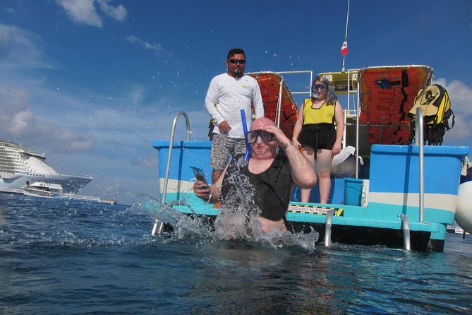 Cozumel Coral Reef Snorkeling by Glass Bottom Boat with Guide - Stop one: Villa Blanca Wall