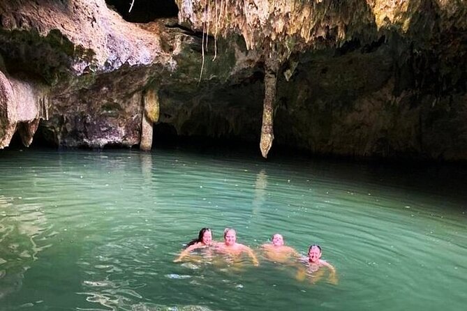 Cozumel Jeep Adventure Natural Cenote & Mayan Experience OTOCH - Aerolito de Paraiso: a cenote with a weather warning