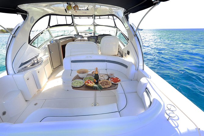 Deluxe Private Boats - 40 ft Sea Ray - The far end of the island and a waist-deep swim