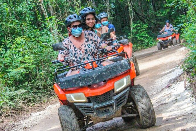 Drive an Atv shared, swim in a Cenote and ziplines in the Cancun - The cenote is the calmest part of the outing