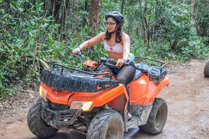 Drive an Atv shared, swim in a Cenote and ziplines in the Cancun - Food, tastings, and extra charges