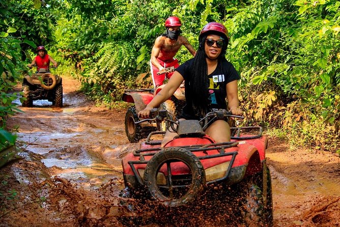 Drive an Atv shared, swim in a Cenote and ziplines in the Cancun - Guide quality can make or break the day