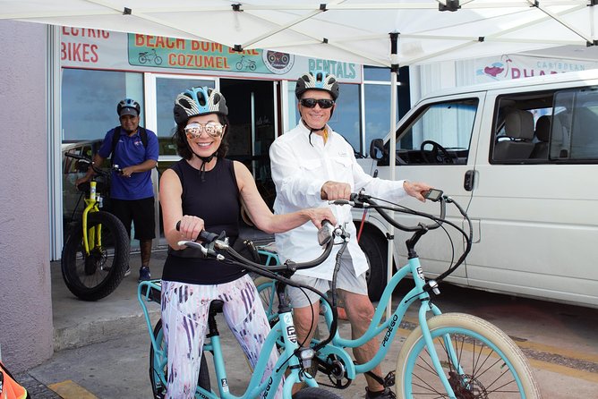 E-Bike City Tour though Cozumel & Taco Tasting Tour - Planes, monuments, and the black coral stop