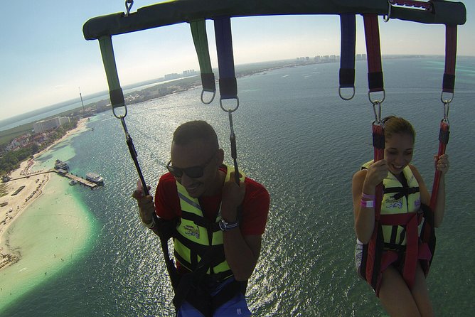 Fly Above Cancun Bay: Parasailing Experience - From Playa Tortugas to the Cancun marina