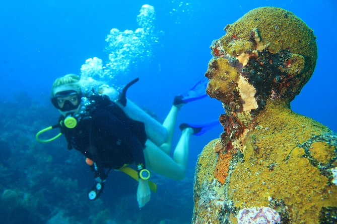For certified Divers Experience the Under Water Museum and the Manchones Reef - Two underwater worlds near Isla Mujeres