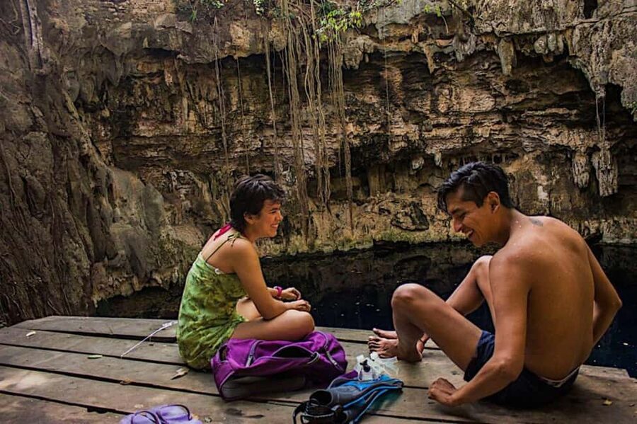 From Mérida:Uxmal and amazing cenotes guided tour with lunch - The open cenote for a final swim