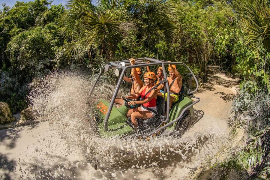 From Playa del Carmen: Xplor Park Admission, Full Day - Zip lines with a final splash
