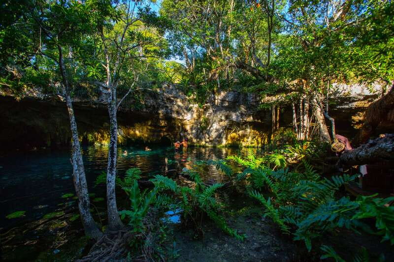 From Riviera Maya: 3 Cenotes Adventure Tour with Lunch - The Private Underground Cenote by Lamplight