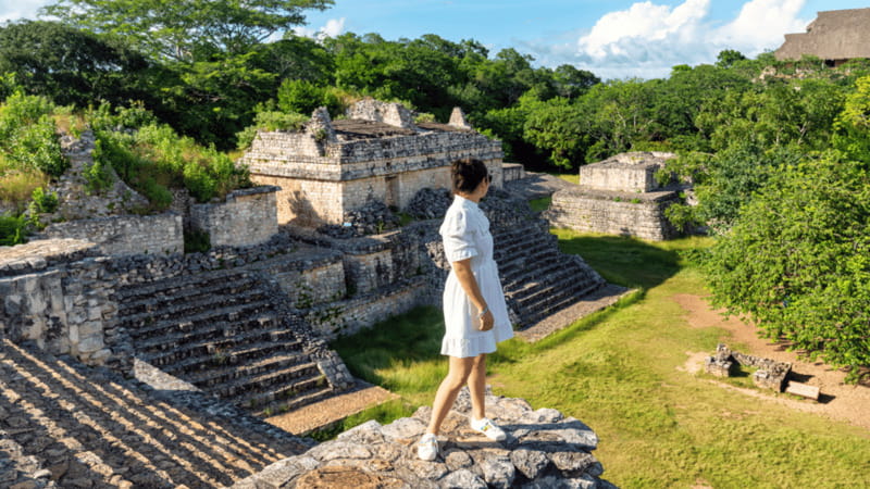 From Riviera Maya: Ek Balam & Cenote Tour w/ Lunch & Pickup - Ek Balam gives you room to climb